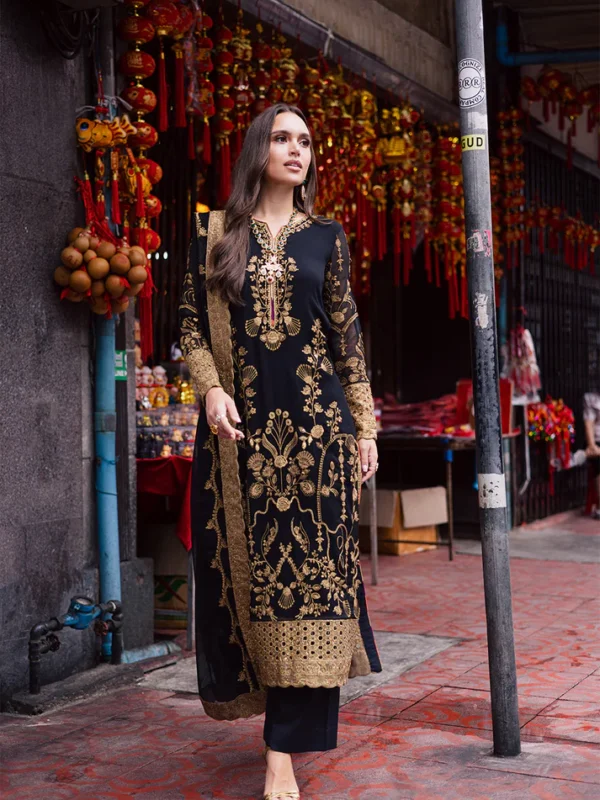 3 Piece Embroirdered Chiffon Adelaide - FW50062