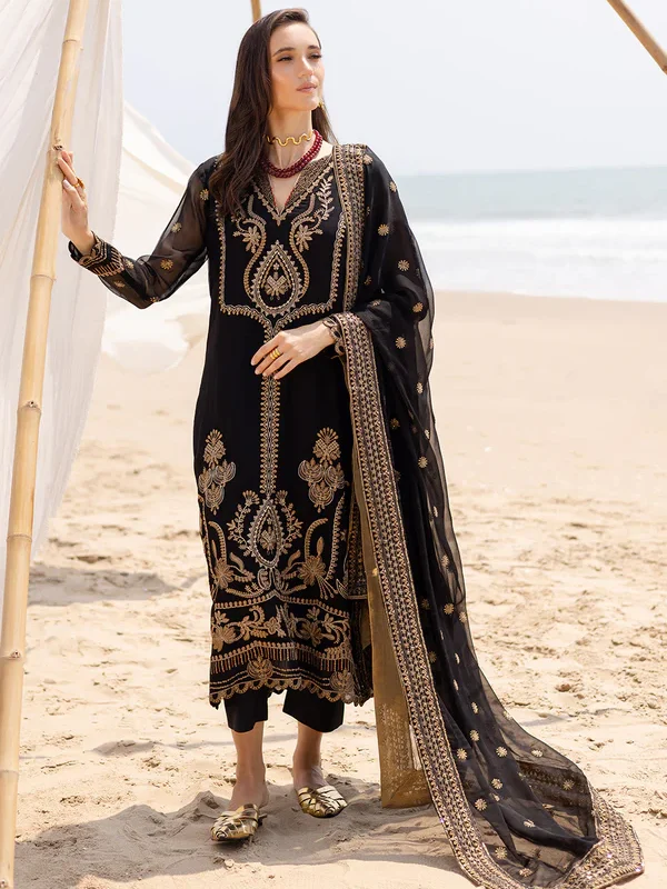 3 Piece Embroirdered Chiffon Ananya - FW40053