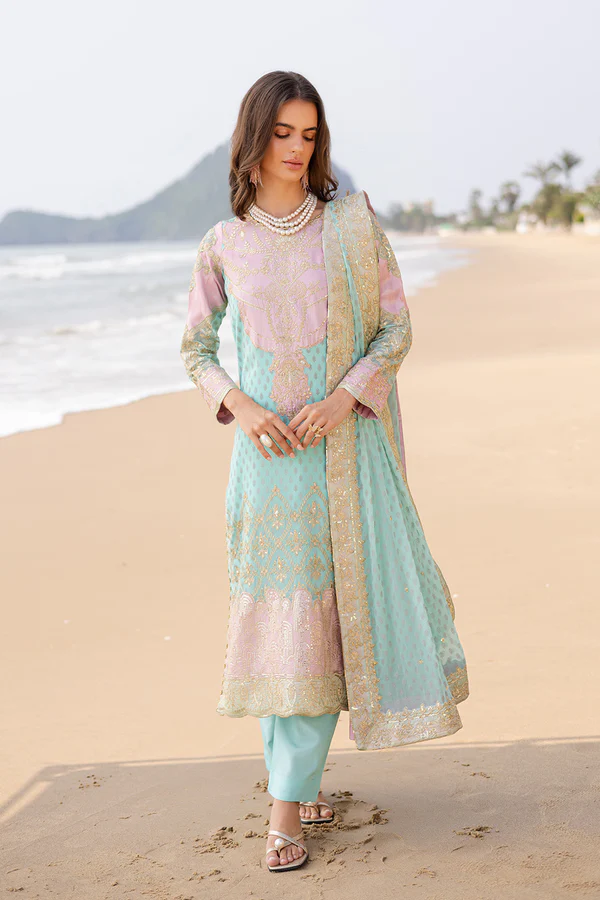 3 Piece Embroirdered Chiffon Aarohi - FW40056