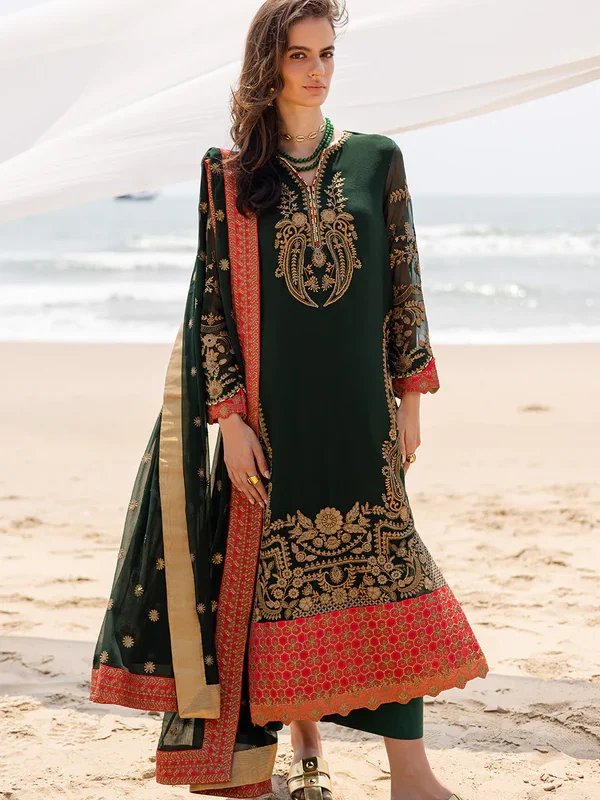 3 Piece Embroirdered Chiffon Aarna - FW40058