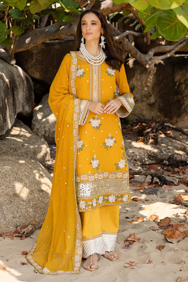 3 Piece Embroirdered Chiffon Mirha - FW40060