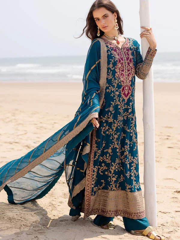3 Piece Embroirdered Chiffon Aadhya - FW40052