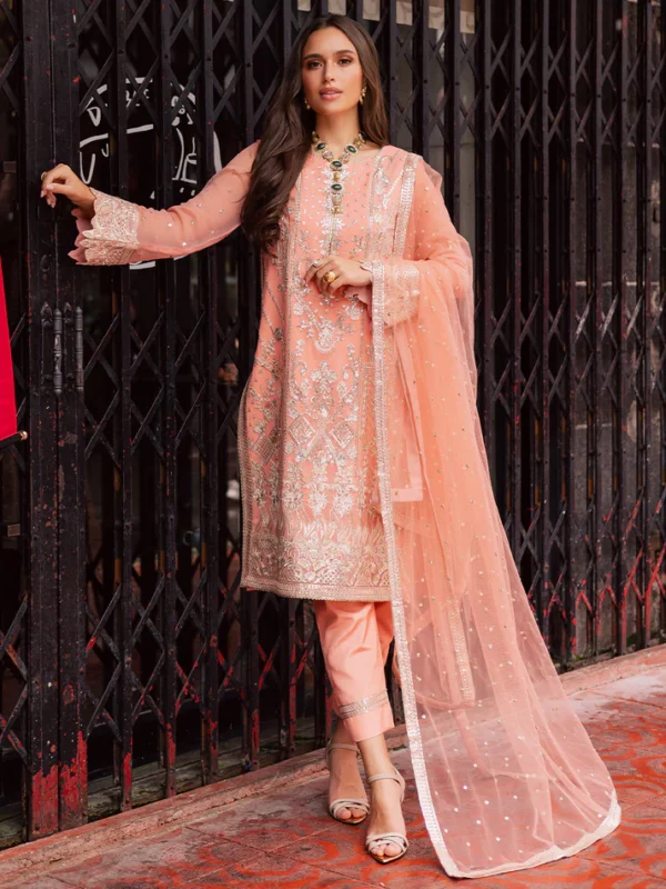 3 Piece Embroirdered Chiffon Ida - FW50065