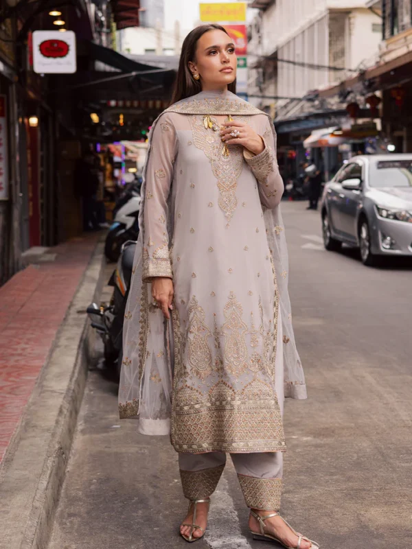 3 Piece Embroirdered Chiffon Adelheid - FW50069
