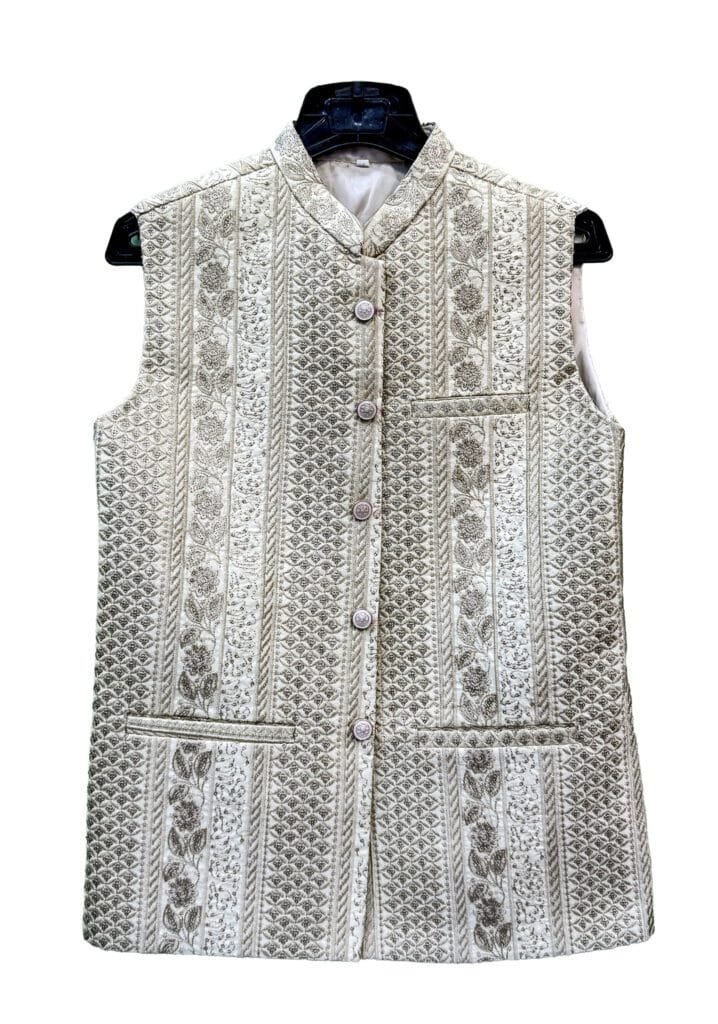 Heritage Floral Embroidered Traditional Waistcoat