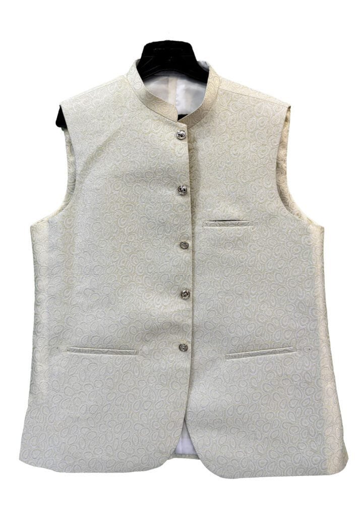 Subtle Paisley Pattern Elegant Waistcoat