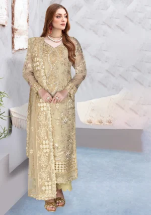 Ramsha Embroidered Chiffon Suit – WG-398
