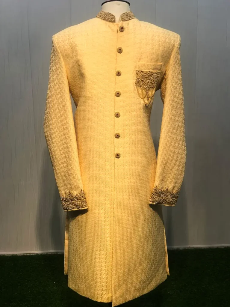Grand Ivory Golden Sherwani