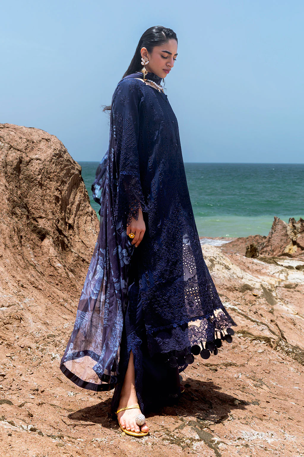 Afsanah Lost in Waves Prm Lawn A-202 - Image 3