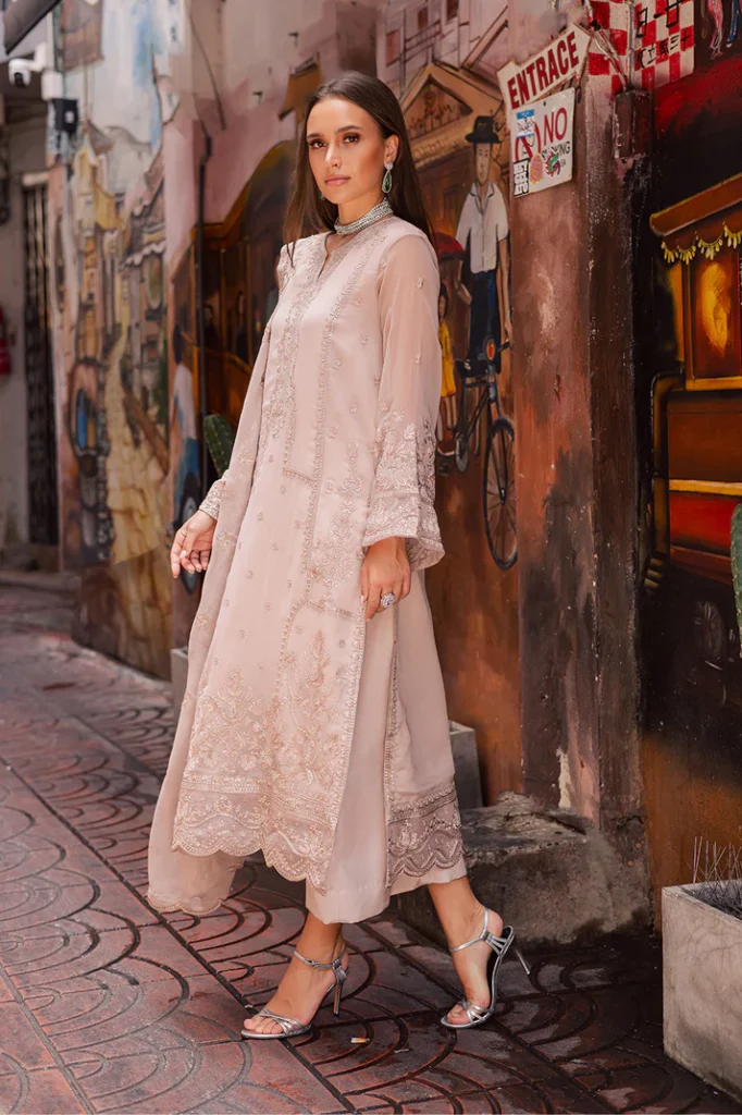 3 Piece Embroirdered Chiffon Adele – FW50070