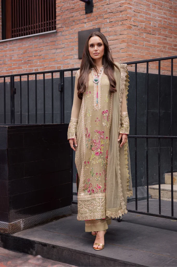 3 Piece Embroirdered Chiffon Alice – FW50068