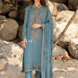 3 Piece Embroirdered Chiffon Aarvi - FW40059