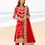 3 Piece Embroirdered Chiffon Anvi - FW40055