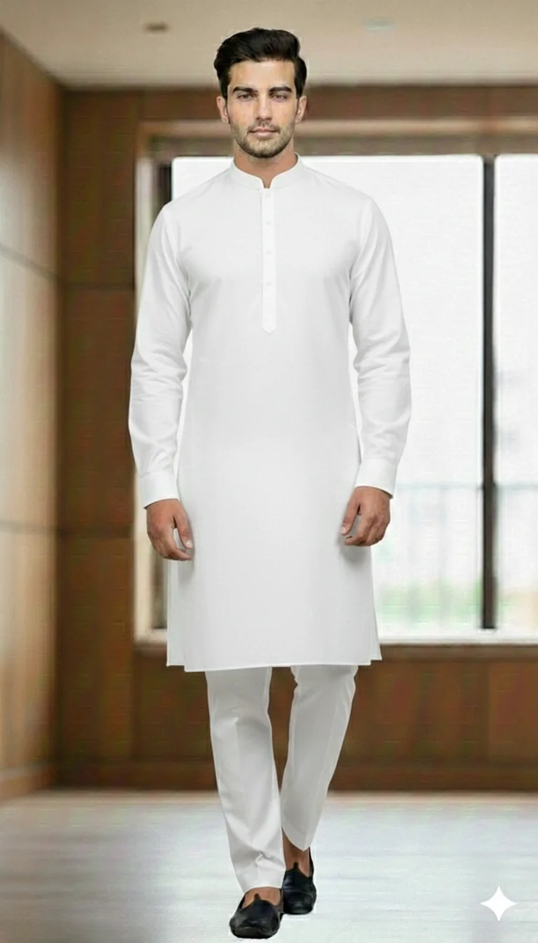: Arctic White Men Unstitched Wash & Wear | Premium Non-Transparent Summer Fabric - Image 2