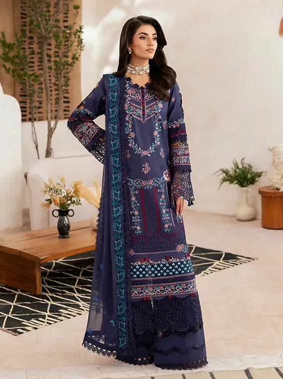 Ghazal Luxury Lawn Collection 2025 Vol-04 (G-401)