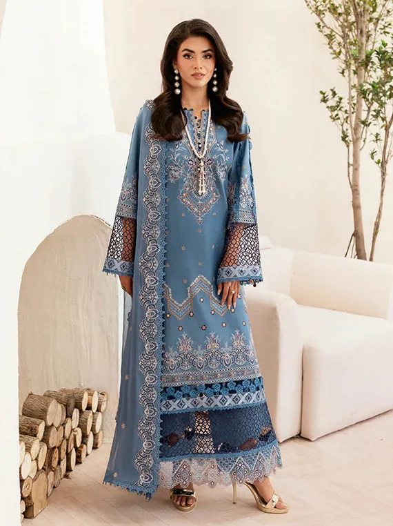 Ghazal Luxury Lawn Collection 2025 Vol-04 (G-407)