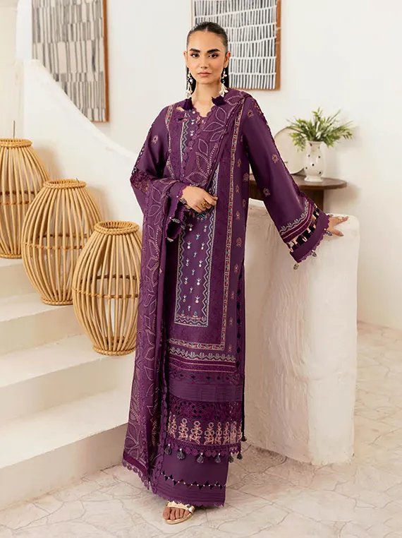 Ghazal Luxury Lawn Collection 2025 Vol-04 (G-408)