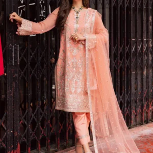 3 Piece Embroirdered Chiffon Ida - FW50065