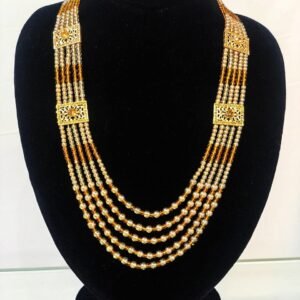 Antique Style Golden & Silver Multi-Strand Necklace