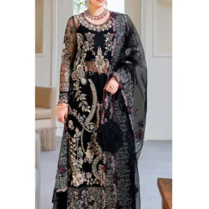Ramsha Wedding Collection Vol 05 – H-503 Black Net A-Line Formal Ensemble