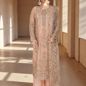 Ramsha WA-431 | Tea Pink Premium Embroidered Collection
