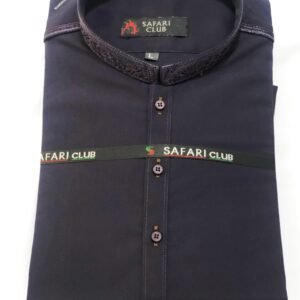 Safari Club Premium Navy Blue Cotton Kurta