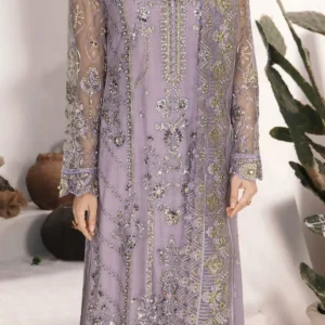 Ramsha WD-431 – Luxury Chiffon Embroidered 3 Piece Suit – Lavender