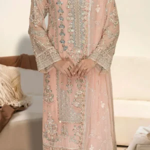 Ramsha Chiffon Collection – WA-497 (Peach Pink)