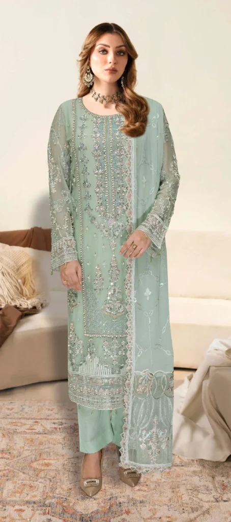 Ramsha Chiffon Collection – WB-497 (Mint Green)