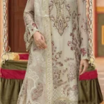 Ramsha WA-514 (WC-514 – Off White/Beige with Maroon Embroidery)