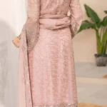 Ramsha WF-540 – Luxury Chiffon Embroidered 3 Piece Suit – Pink