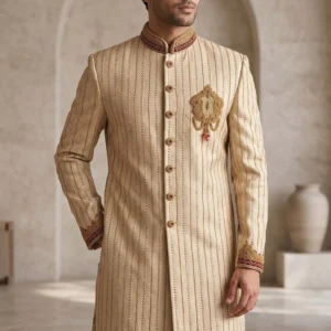 Golden Regal Designer Sherwani
