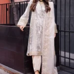 3 Piece Embroirdered Chiffon Bertha - FW50064