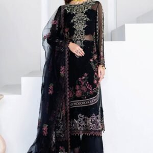 Midnight Bloom Embroidered 3PC Formal Set