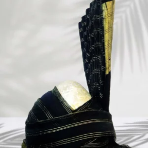 Black & Gold Striped Traditional Turban