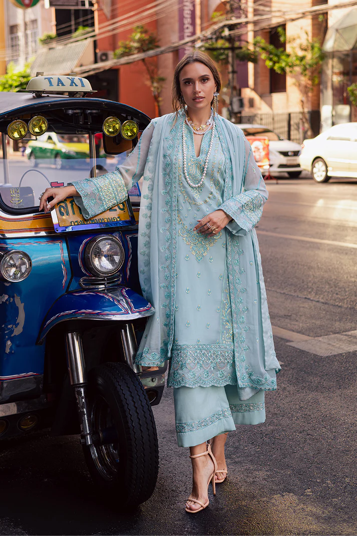 3 Piece Embroirdered Chiffon Emma - FW50063 - Image 4