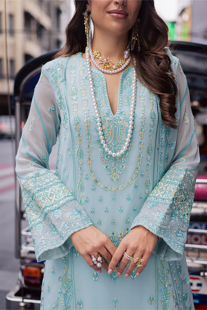 3 Piece Embroirdered Chiffon Emma - FW50063 - Image 6