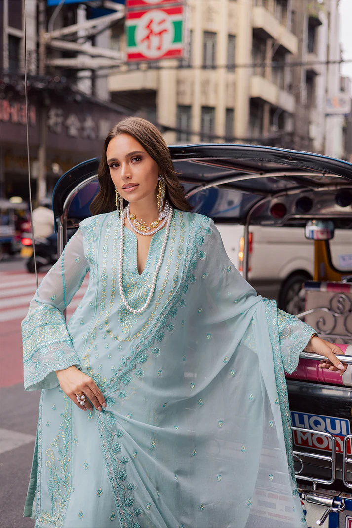 3 Piece Embroirdered Chiffon Emma - FW50063 - Image 2