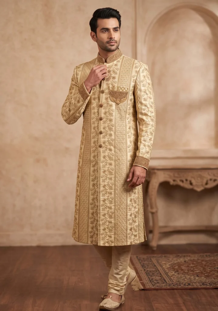 Elegant Ivory Sherwani