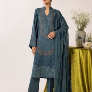 Luxury Plum Purple Embroidered Formal Dress – 3 Piece