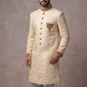 Ivory Gold Sherwani