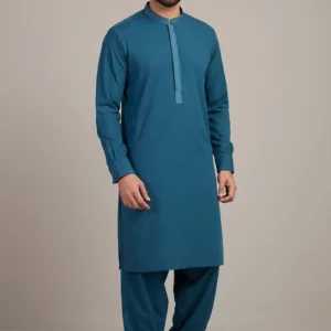 Safari Club Teal Blue Shalwar Kameez