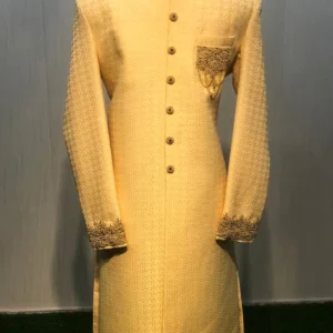 Grand Ivory Golden Sherwani