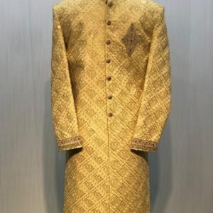 Golden Embroidered Sherwani