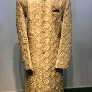 Majestic Golden Beige Sherwani