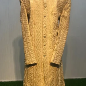 Classic White & Gold Sherwani