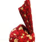 Maroon Silk Turban with Golden Detailing