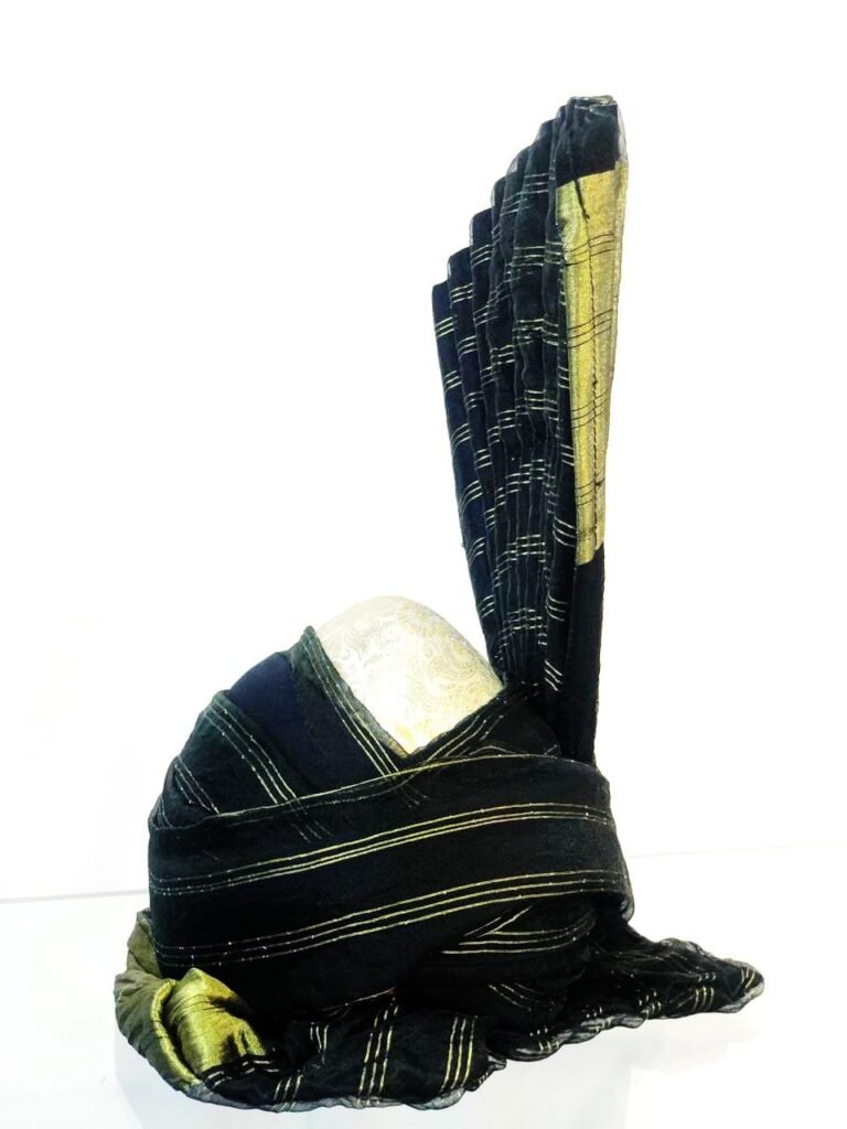 Black & Gold Striped Traditional Turban