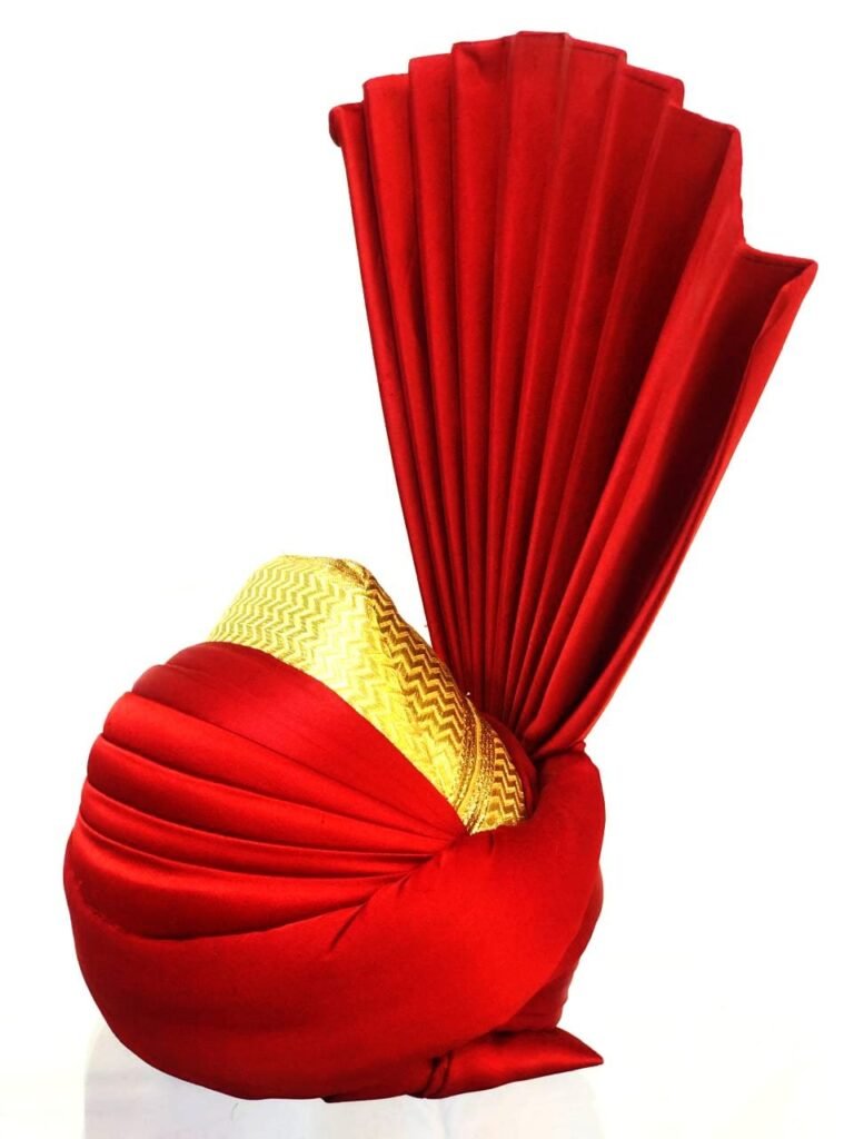 Red & Gold Royal Wedding Turban