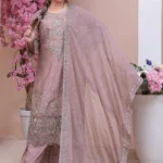Dusty Rose Embroidered 3-Piece Suit